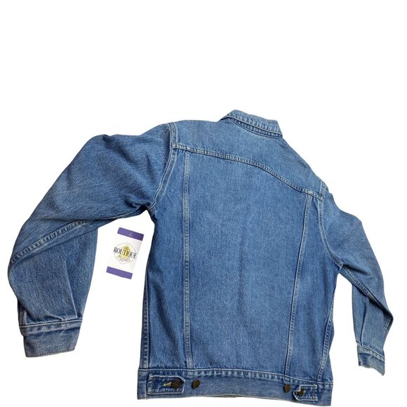 Vtg 80s Guess George Marciano Jean Trucker Jacket M Denim USA 1986 Preppy Cowboy - Picture 12 of 16